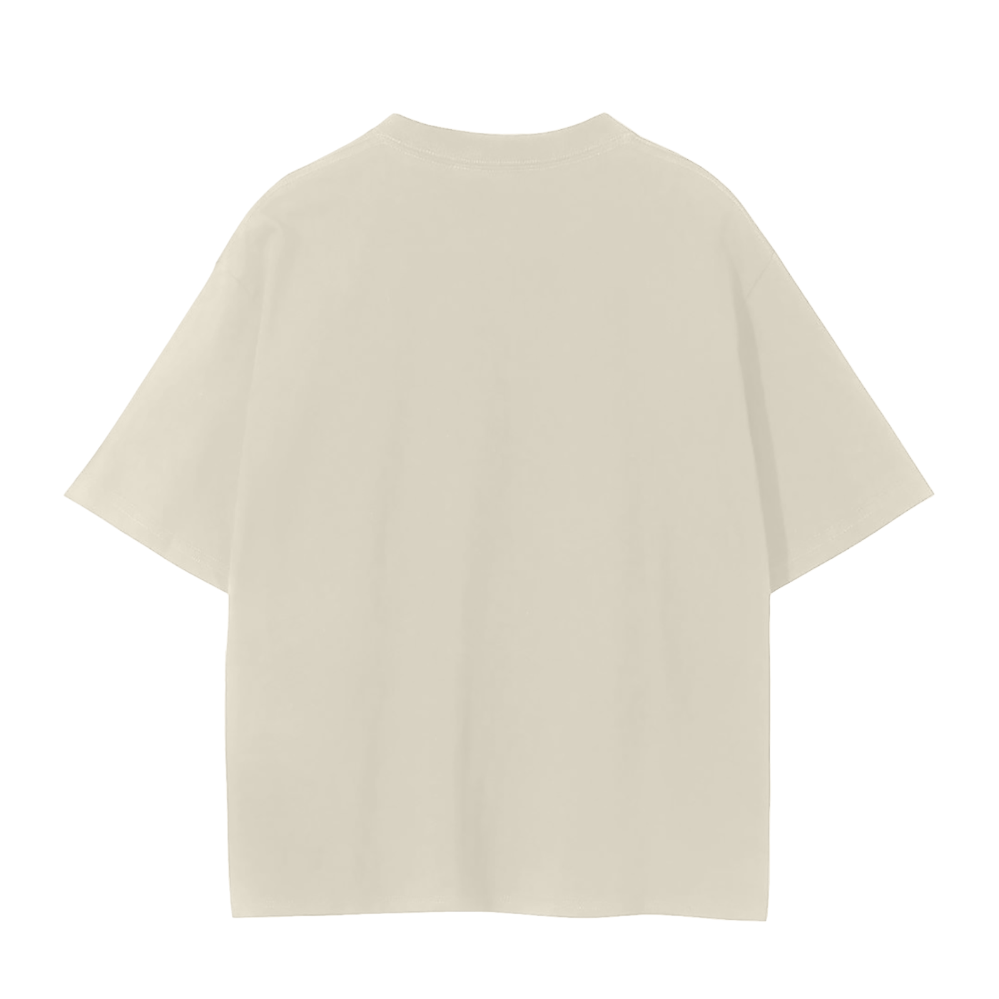 Beige t-shirt on a white background