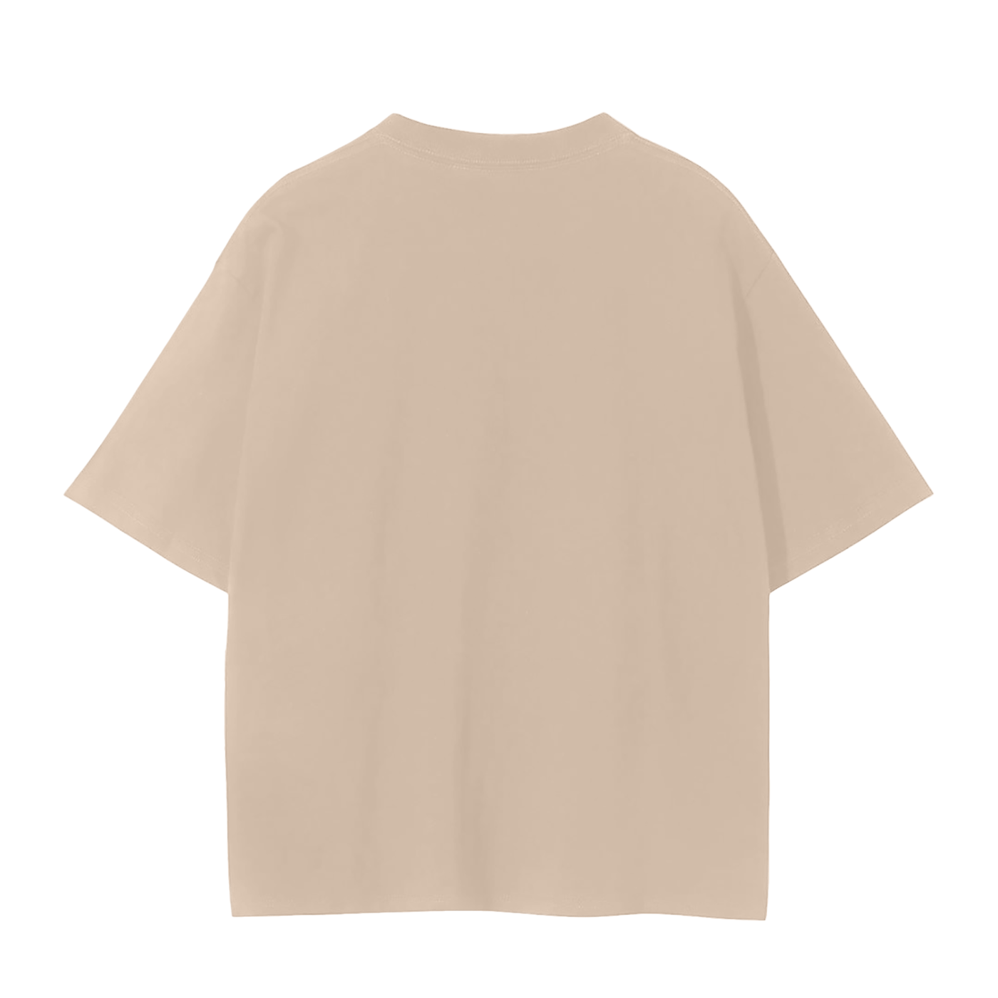 Beige t-shirt on a white background